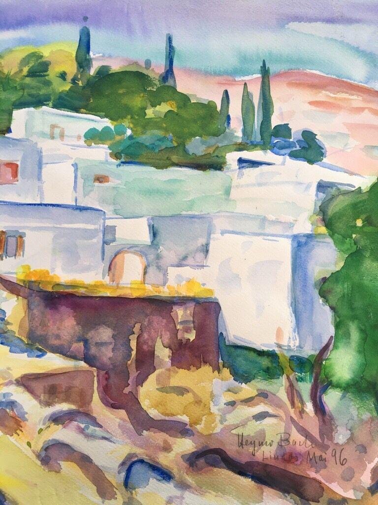 Heymo Bach, Mai Lindos Mai St. Paul’s Bay, 1996, Watercolor