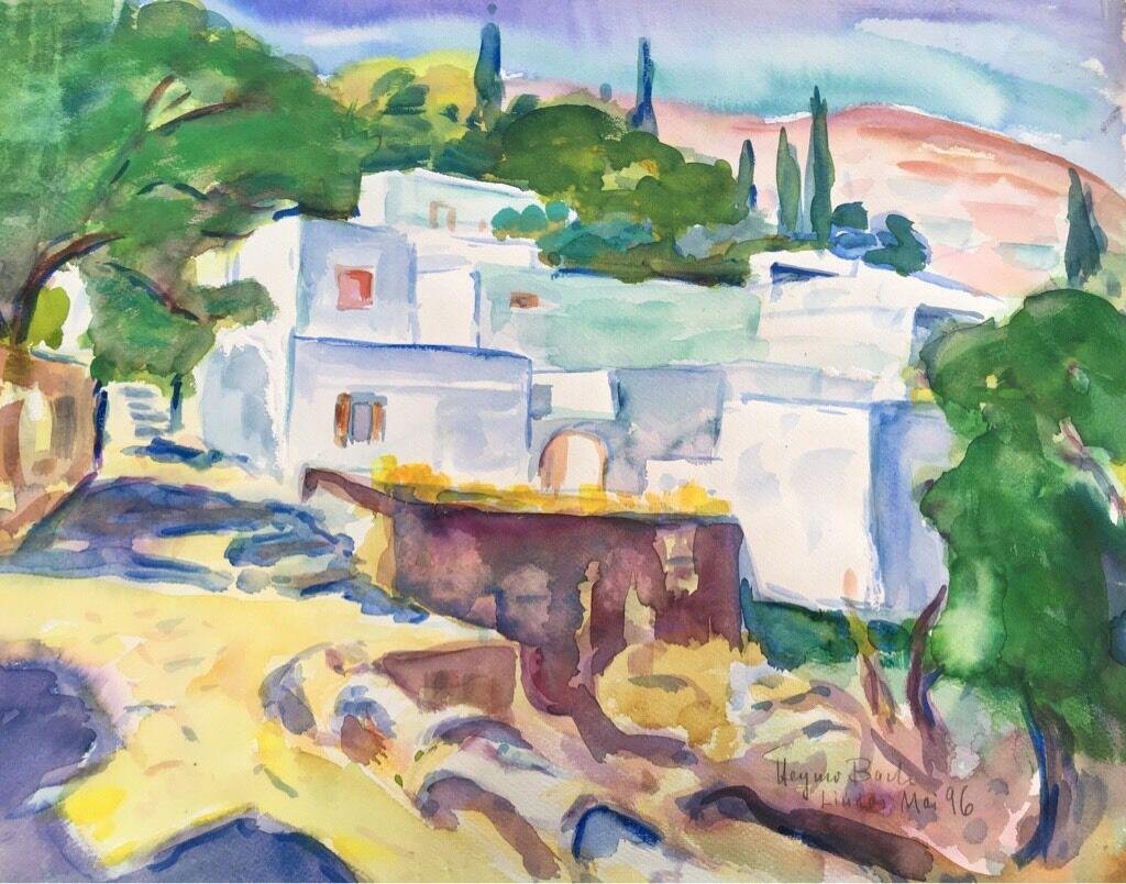 Heymo Bach, Mai Lindos Mai St. Paul’s Bay, 1996, Watercolor