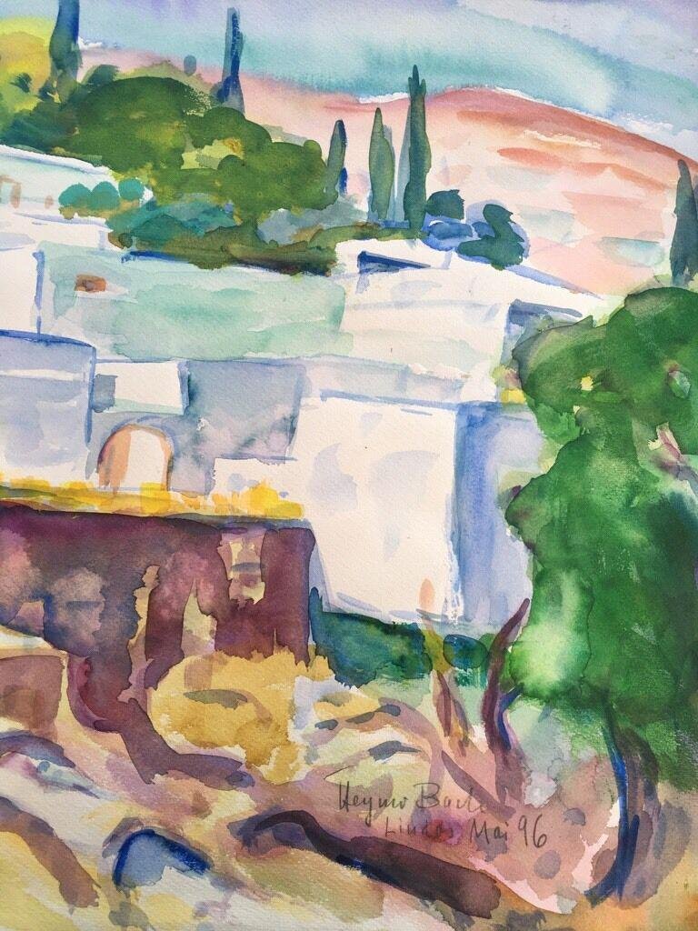 Heymo Bach, Mai Lindos Mai St. Paul’s Bay, 1996, Watercolor