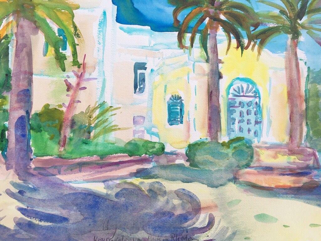 Heymo Bach, Rhodes Conservatory, 2005, Watercolor