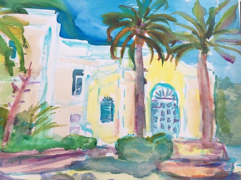 Heymo Bach, Rhodes Conservatory, 2005, Watercolor