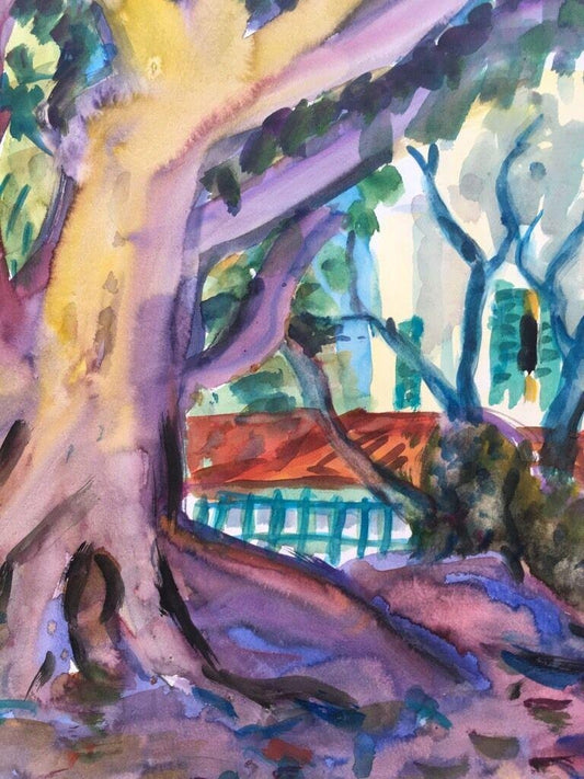 Heymo Bach, Rhodos Park, 2002, Watercolor