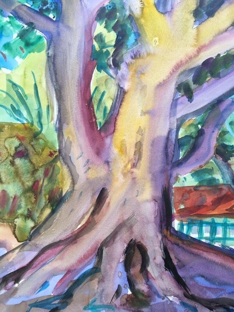 Heymo Bach, Rhodos Park, 2002, Watercolor