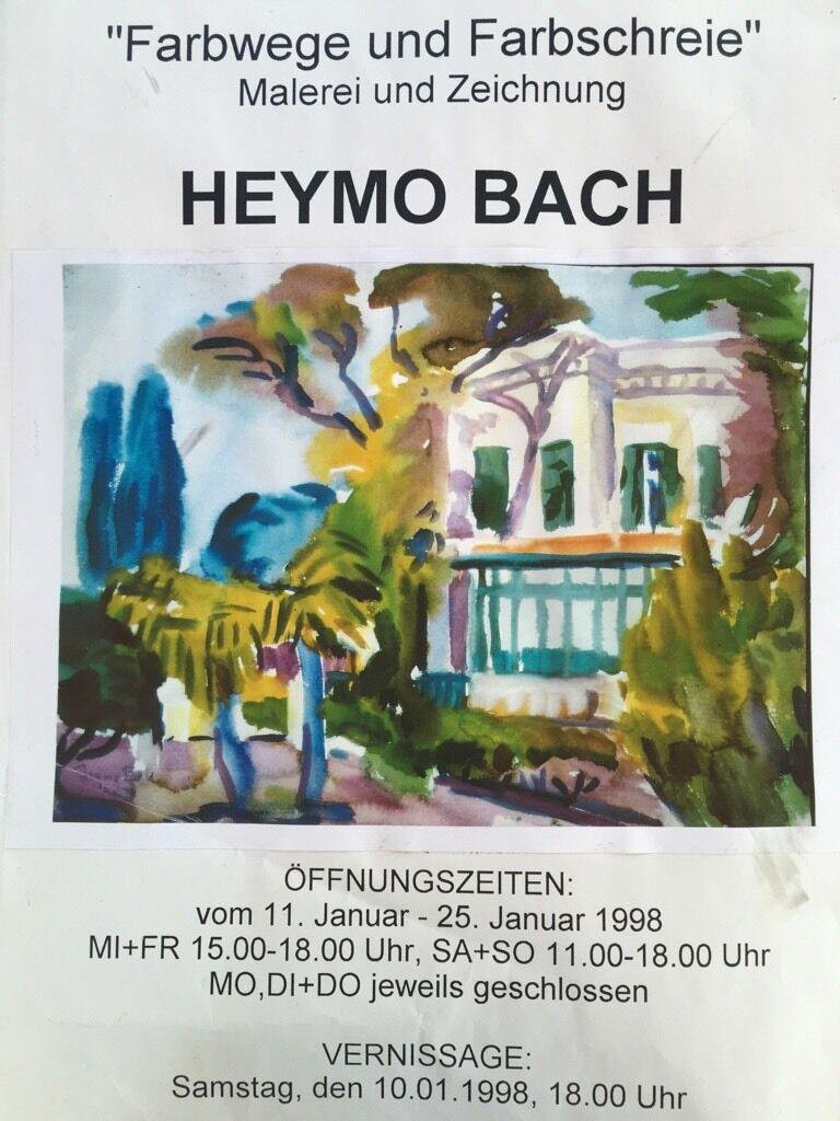 Heymo Bach, Santorin Kykladen Thira, 1984, Watercolor