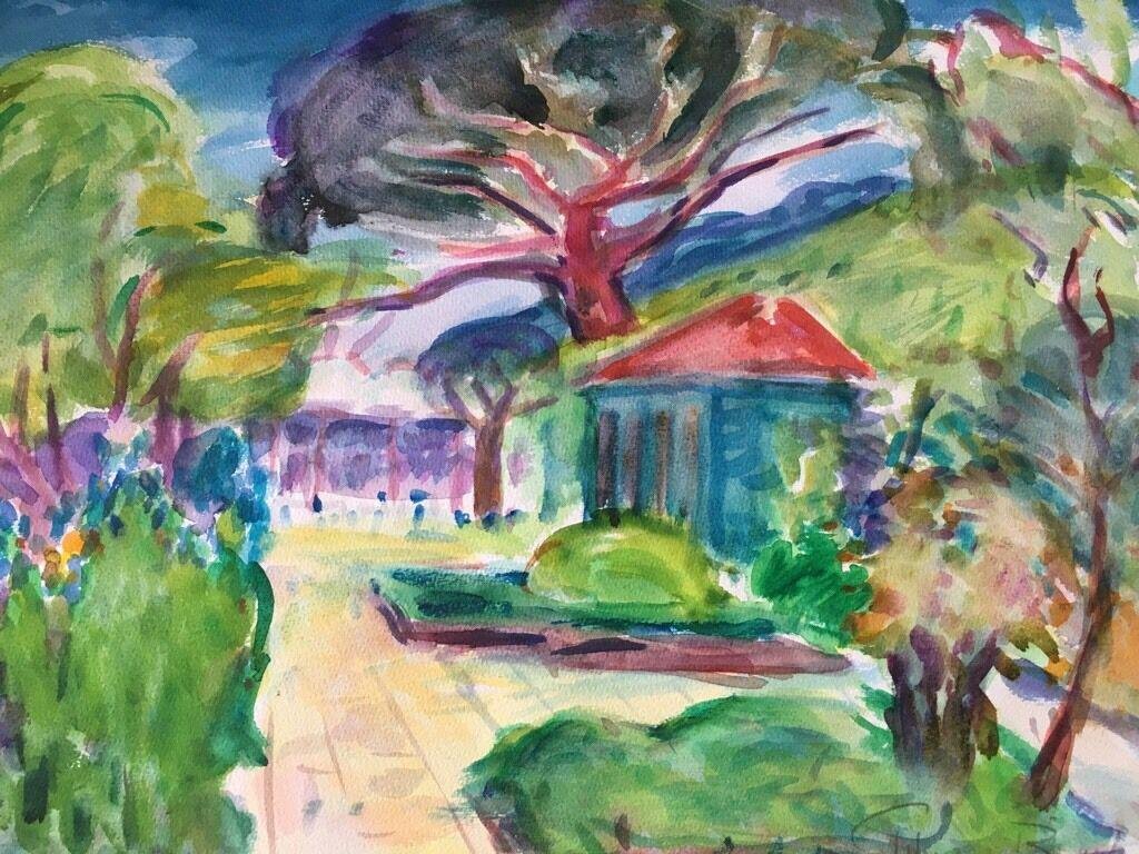 Heymo Bach, Watercolor, Botanical Garden in Funchal, 2005