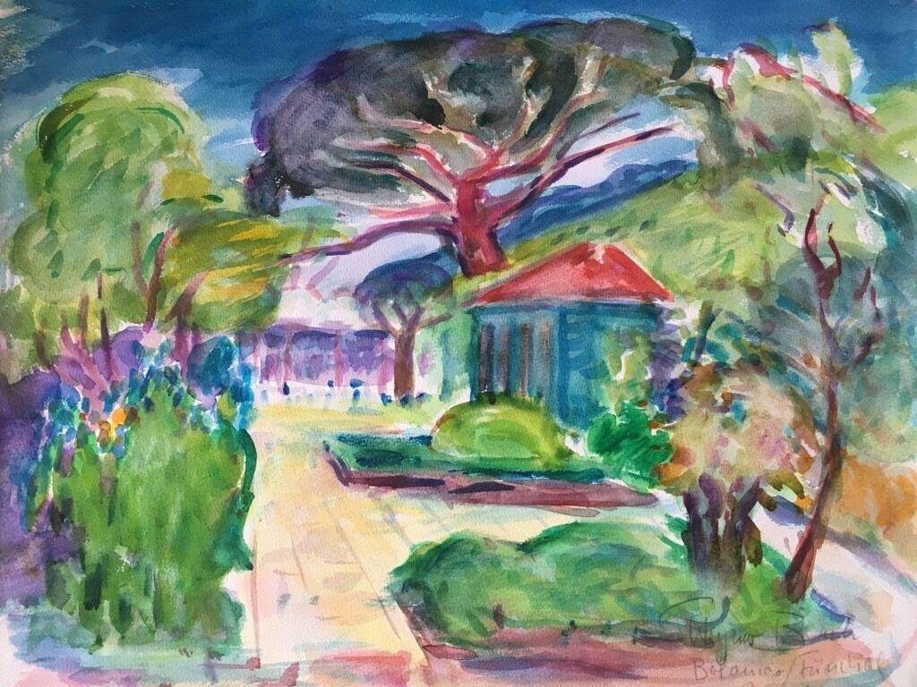 Heymo Bach, Watercolor, Botanical Garden in Funchal, 2005