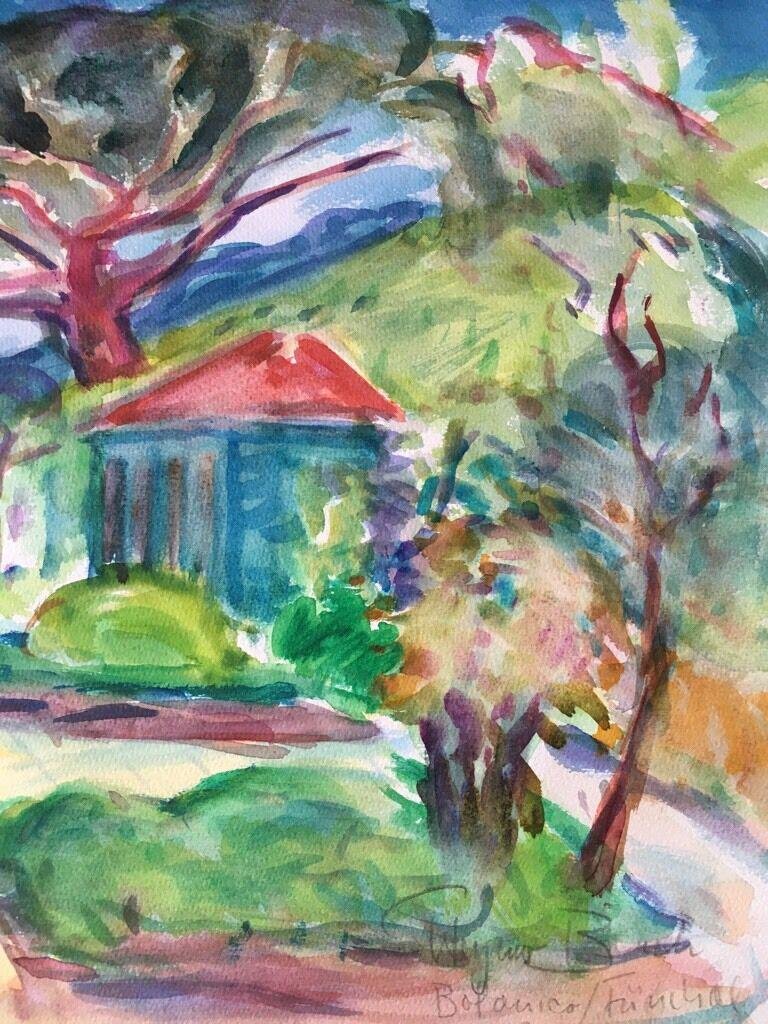 Heymo Bach, Watercolor, Botanical Garden in Funchal, 2005