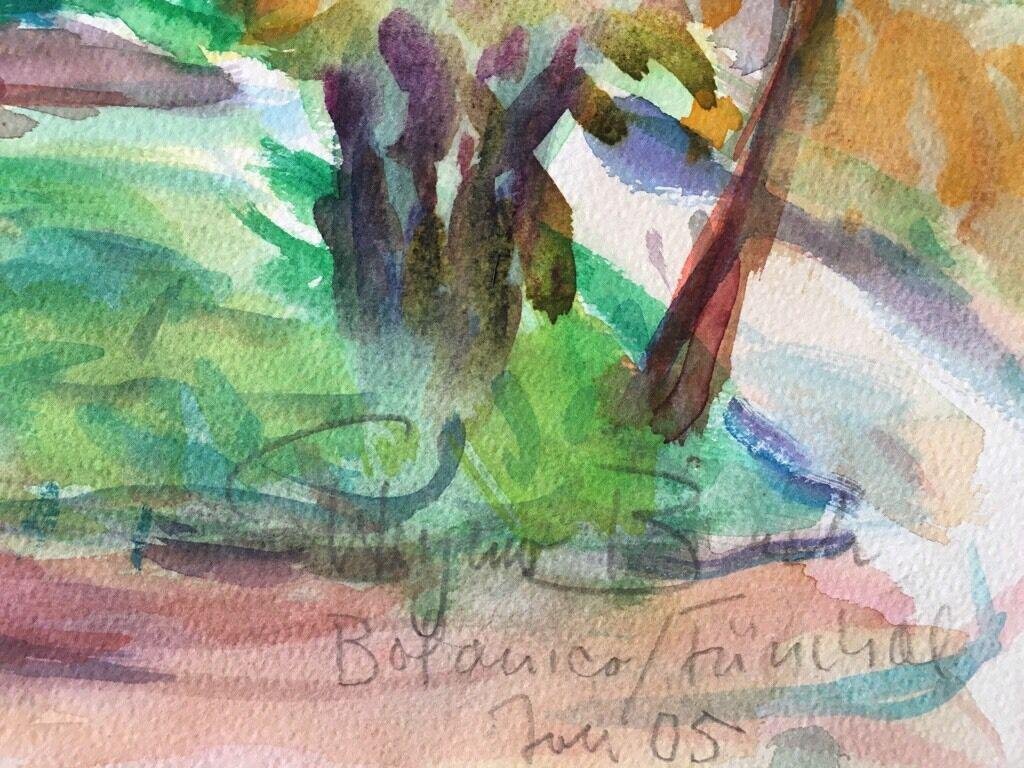 Heymo Bach, Watercolor, Botanical Garden in Funchal, 2005