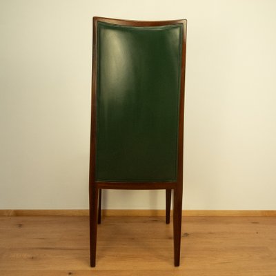 High-Back Chair in Dark Stained Beech, 1980s-PRK-2027226