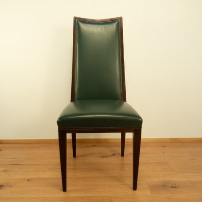 High-Back Chair in Dark Stained Beech, 1980s-PRK-2027226