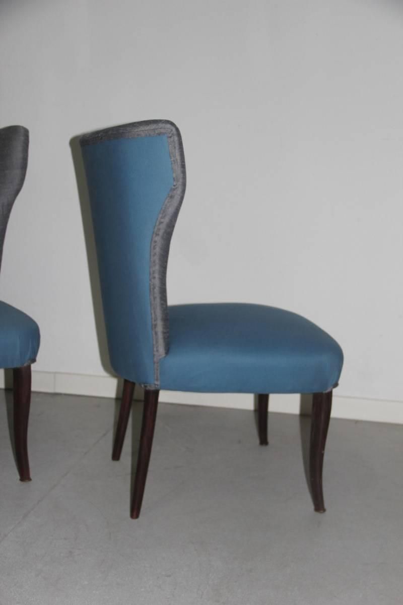 High Back Chairs, 1950s, Set of 2