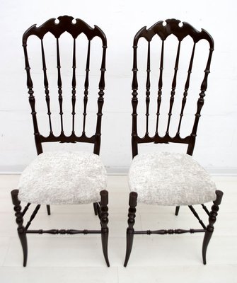 High Back Chiavari Dining Chairs by Gaetano Descalzi, 1950s, Set of 2-FER-771676