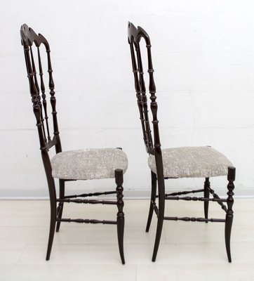 High Back Chiavari Dining Chairs by Gaetano Descalzi, 1950s, Set of 2-FER-771676