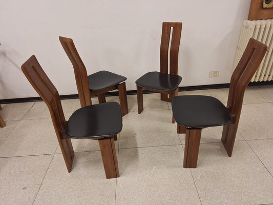 High Back Model Chairs by Mario Marenco for Mobilgirgi, 1960s, Set of 4