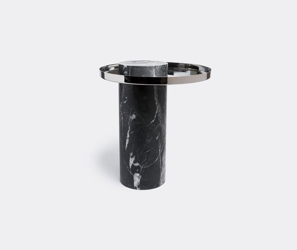 High Black Marquina Marble Guéridon by Sebastian Herkner