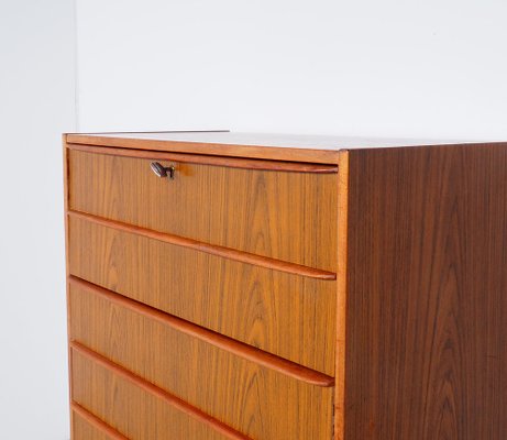 High Chest of Drawers in Teak, 1970s-SN-1777948