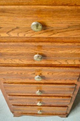 High Chest of Drawers with Compass Feet, 1950s-AIU-1450166