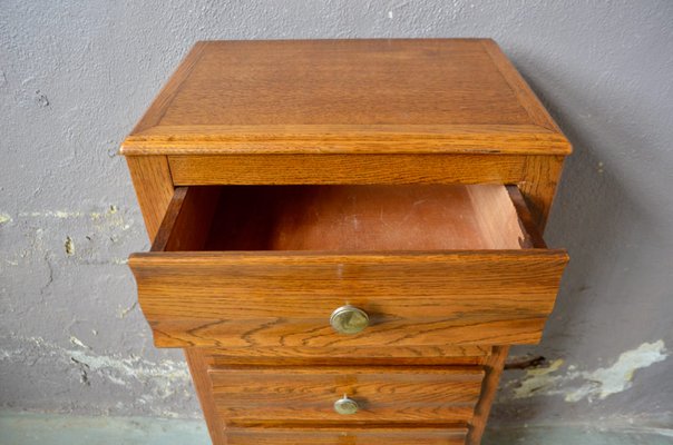 High Chest of Drawers with Compass Feet, 1950s-AIU-1450166