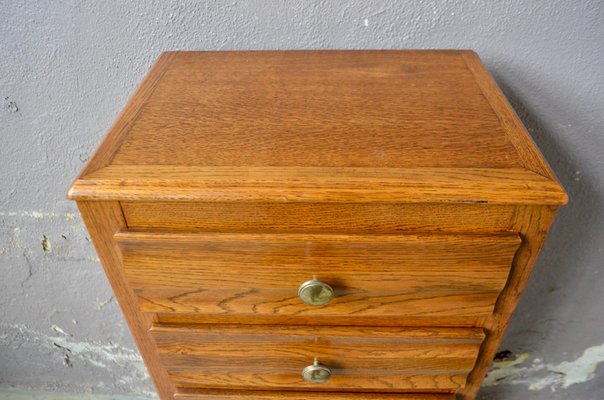 High Chest of Drawers with Compass Feet, 1950s-AIU-1450166