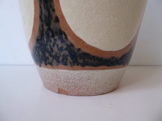 High French Vallauris Ceramic Floor Vase by Edmond Guizol, 1960s-AWL-1175269