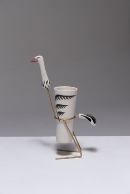 High Ostrich Earthenware Cup, 1960s-QAC-2043186