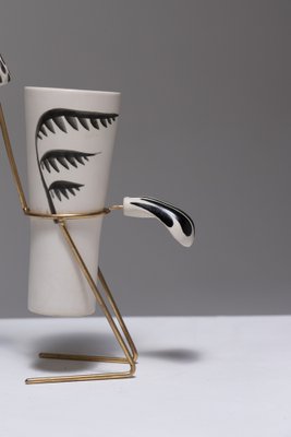 High Ostrich Earthenware Cup, 1960s-QAC-2043186