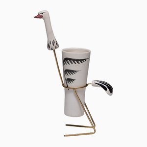 High Ostrich Earthenware Cup, 1960s-QAC-2043186