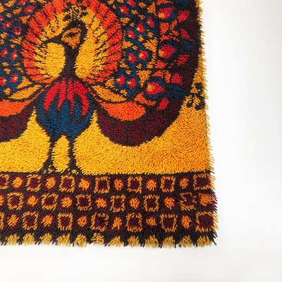 High Pile Rya Rug from Ege Rya Taepper Deluxe, Denmark, 1970s-QZ-1120665