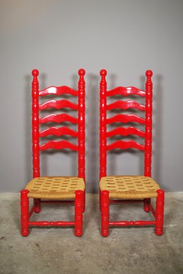 High Spanish Chairs, 1940s, Set of 2-KNM-1104304