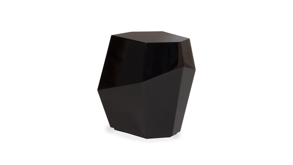 High Three Rocks Black Side Table by Insidherland