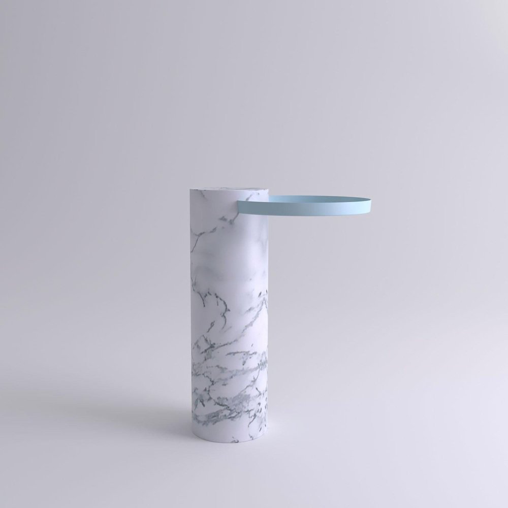 High White Marble Guéridon by Sebastian Herkner