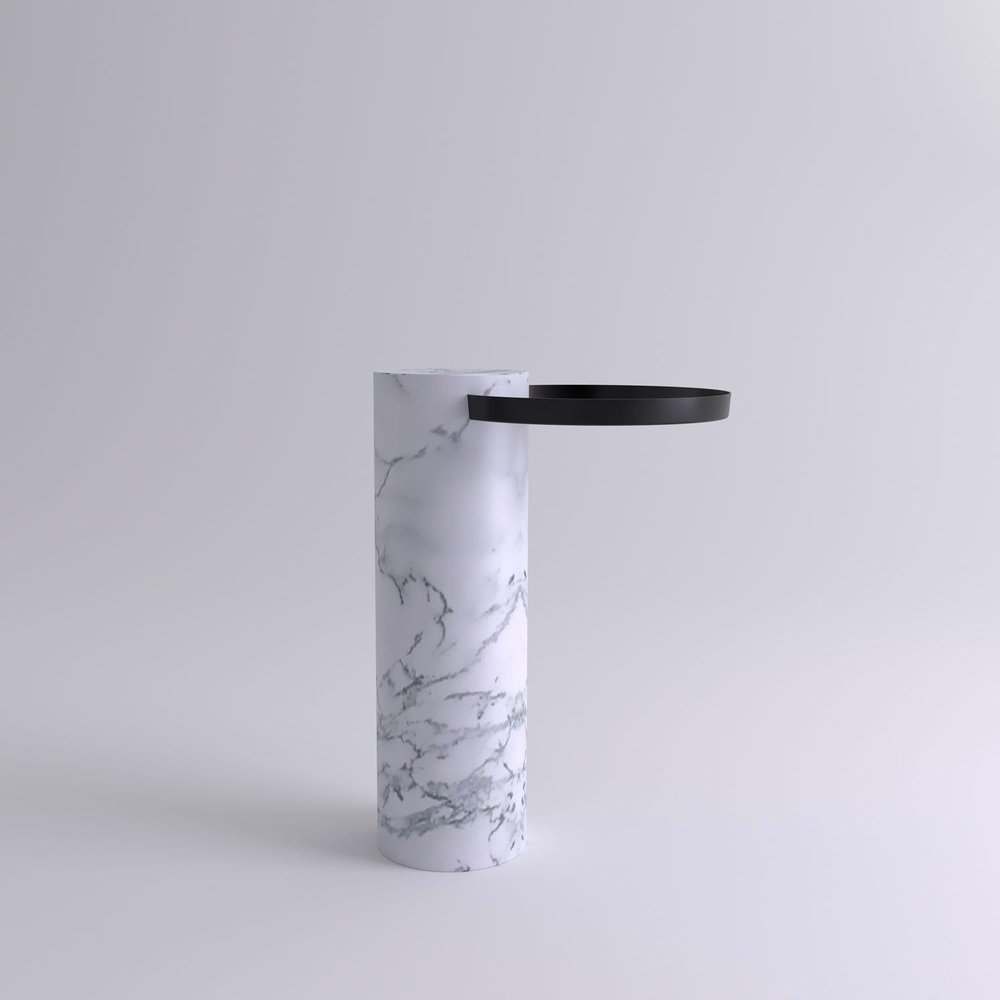 High White Marble Guéridon by Sebastian Herkner