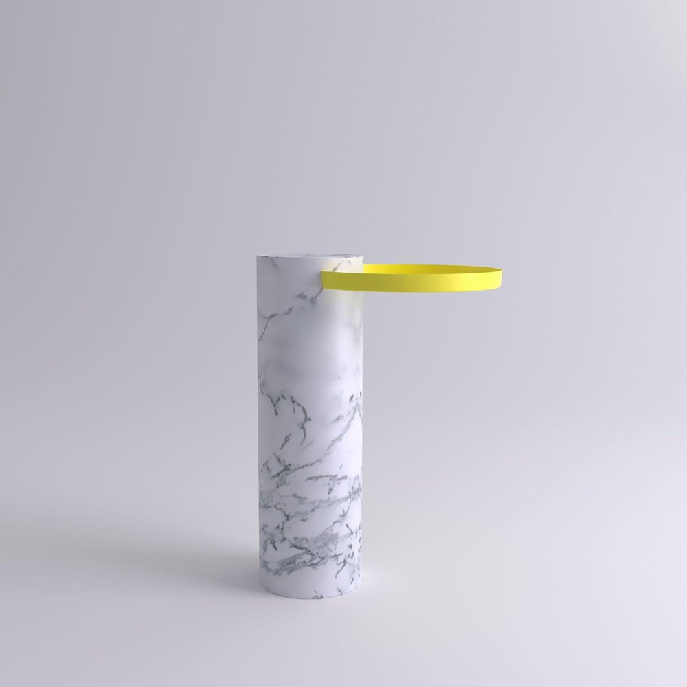 High White Marble Guéridon by Sebastian Herkner