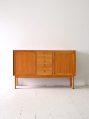 Highboard in Oak with Central Drawers from Bodafors, 1962-QWP-1797518