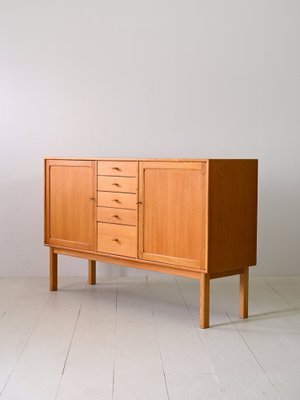 Highboard in Oak with Central Drawers from Bodafors, 1962-QWP-1797518