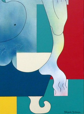 Hildegarde Handsaeme, Big Woman in an Ice Cold Bath, 2003, Acrylic Painting-ZHZ-1753928