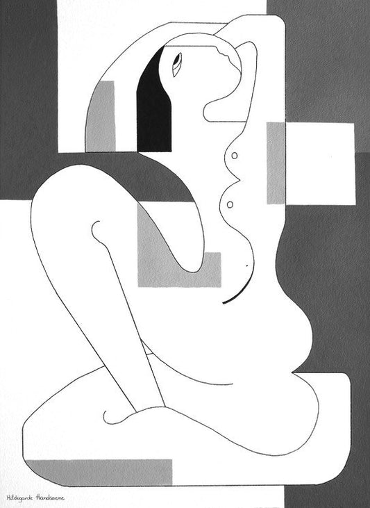 Hildegarde Handsaeme, Signora: The Shadows of Grey, 2022, Acrylic on Paper