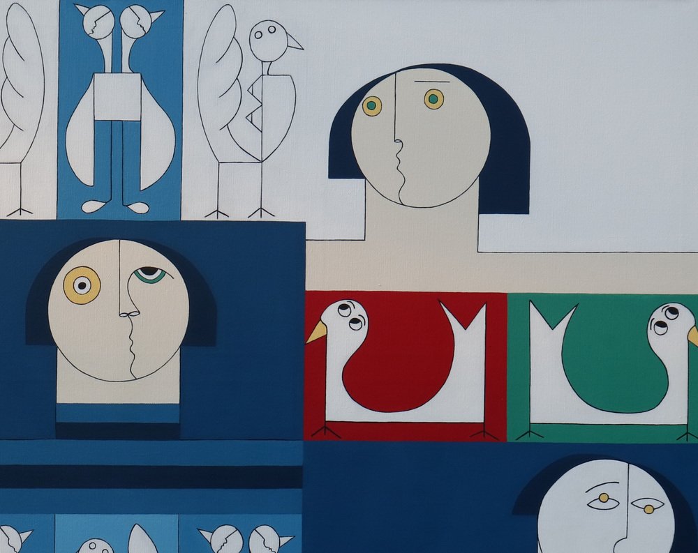 Hildegarde Handsaeme, The Sound of Birds, 2006, Acrylic