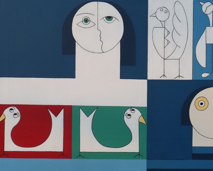 Hildegarde Handsaeme, The Sound of Birds, 2006, Acrylic