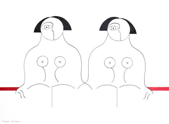 Hildegarde Handsaeme, Twins, 2014, Ink Drawing-ZHZ-1754008