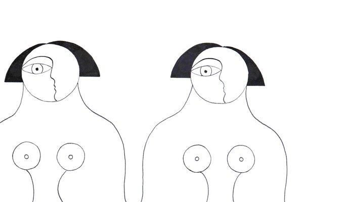 Hildegarde Handsaeme, Twins, 2014, Ink Drawing-ZHZ-1754008