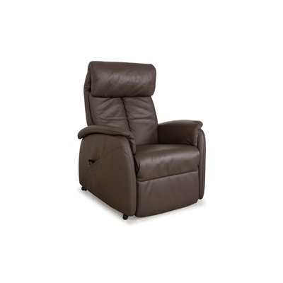 Himolla Cumulus Leather Armchair in Brown Taupe-RQW-2035063