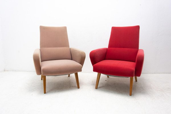 His and Her Armchairs attributed to Jaroslav Šmídek, Czechoslovakia, 1960s, Set of 2-HXT-1446686