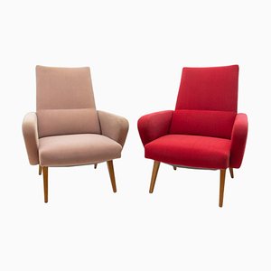 His and Her Armchairs attributed to Jaroslav Šmídek, Czechoslovakia, 1960s, Set of 2-HXT-1446686