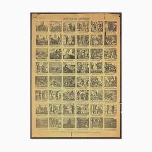 Historia de Garibaldi - Group of 48 Original Woodcuts - Late 19th Century Late 19th Century-ZCI-757250