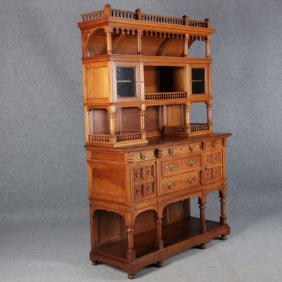 Historicism Style Buffet in Walnut, 1980s-DXD-1148282