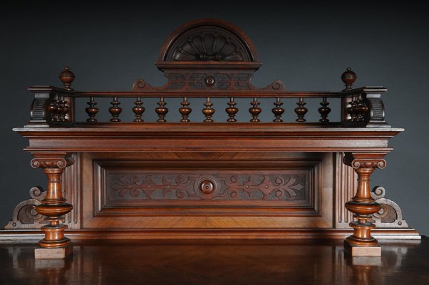 Historicism Walnut Cabinet, 1870s-FLW-1402180