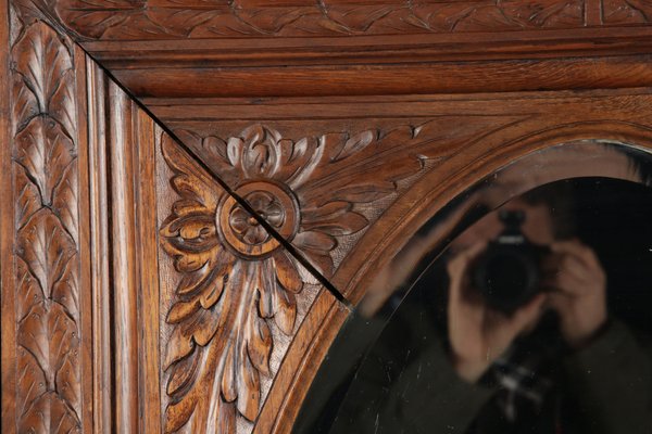 Historicism Wardrobe with Mirror, Brittany, France, 1900s-DXD-1790522