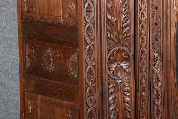 Historicism Wardrobe with Mirror, Brittany, France, 1900s-DXD-1790522