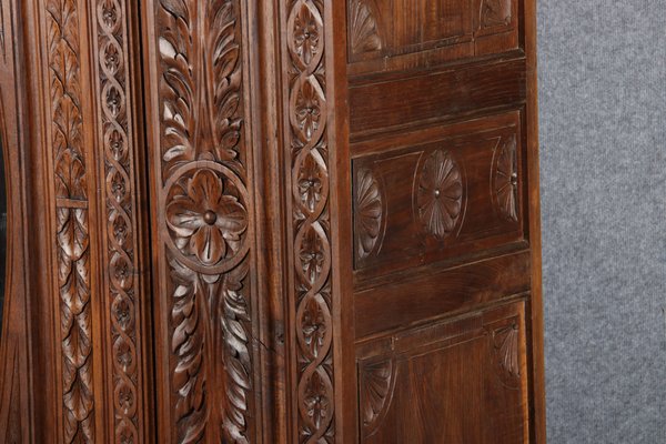 Historicism Wardrobe with Mirror, Brittany, France, 1900s-DXD-1790522